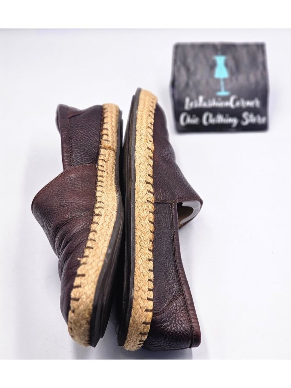 Coach Men's Brown Leather Espadrille Loafers Flats Shoes Size 9.5 3352 - Picture 9 of 16